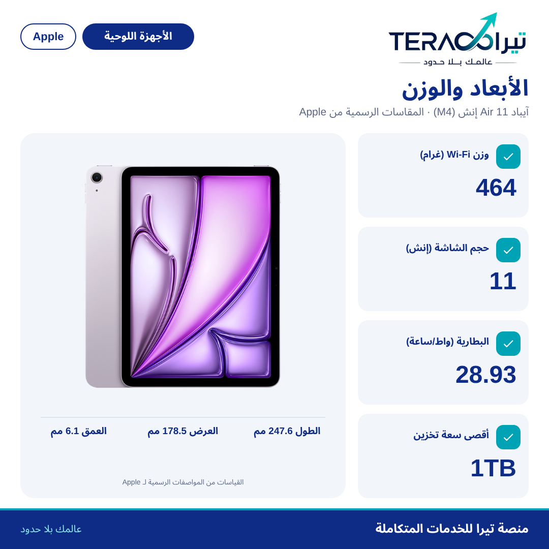 آيباد Air 11 إنش (M4)