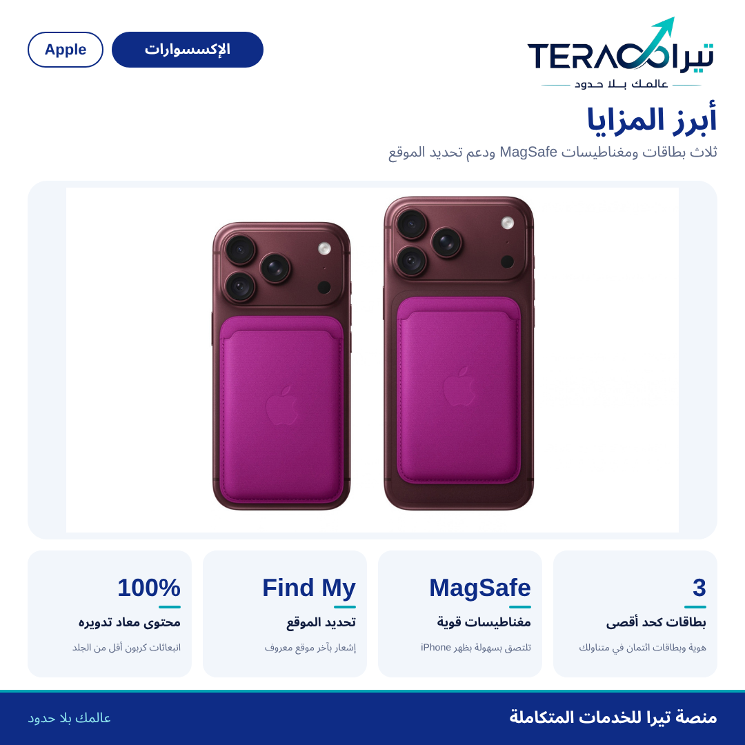 محفظة iPhone من نسيج محبوك مع MagSafe