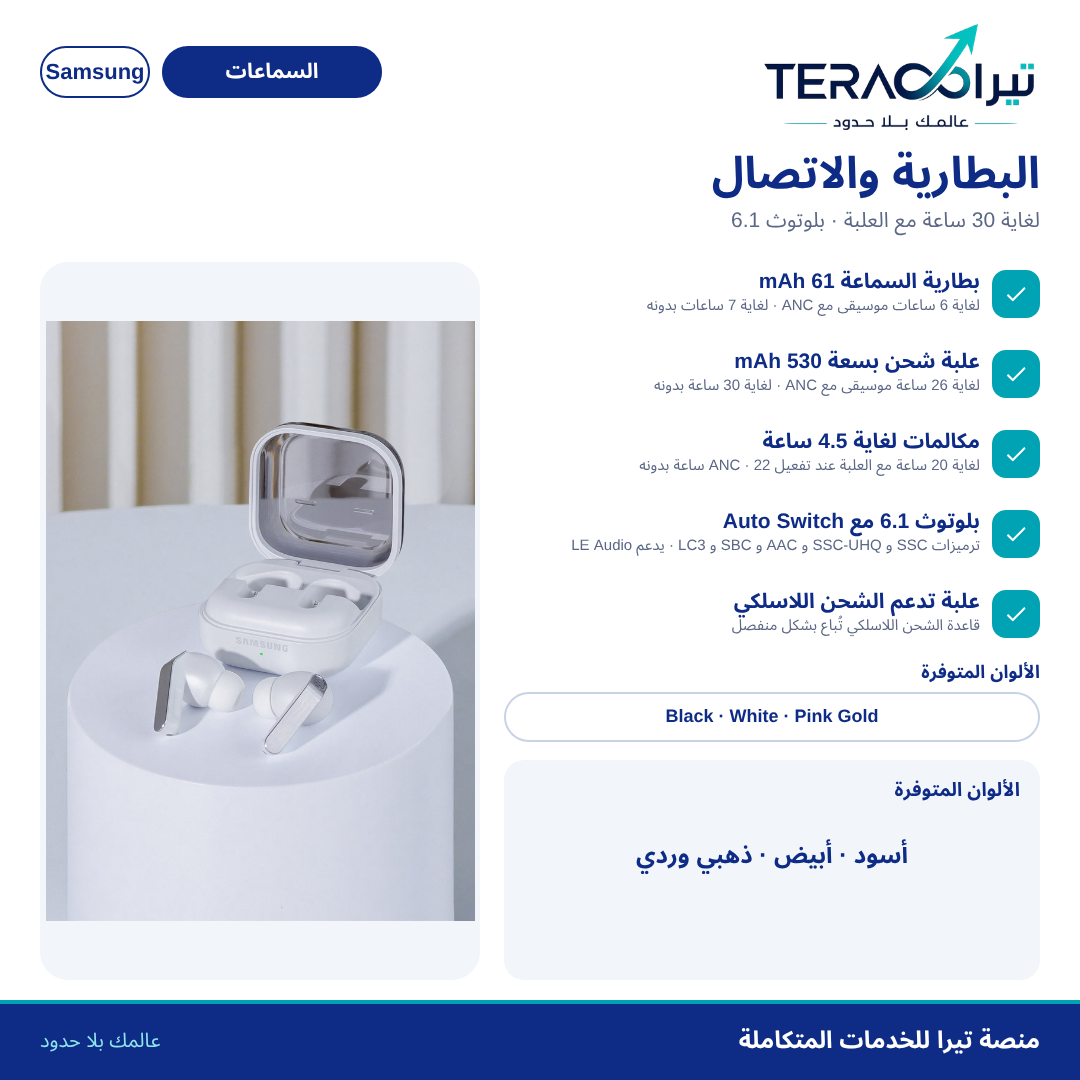 سماعات Galaxy Buds4 Pro